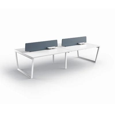 High Quality White Modern Office Desk Furniture 4 Person Office Workstation