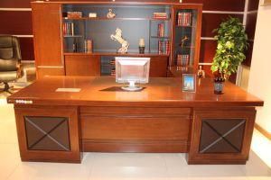 MDF Veneer Solid Wood Boss Executive Table Office Furniture with Large Executive Desk