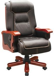 Modern Design Office Furniture Wood Frame Leather Executive Chair