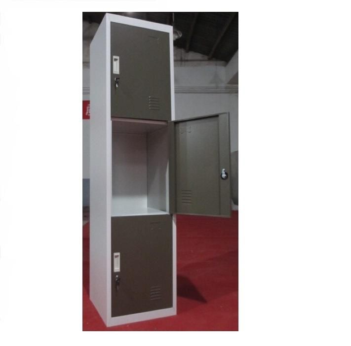Customize Available Steel Single Tier 3 Door Wardrobe Locker