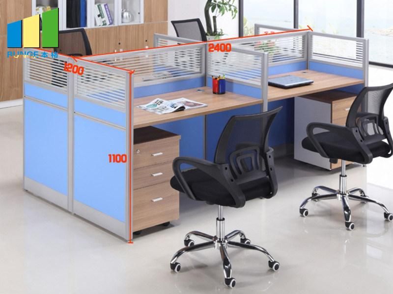 4 Person Seat Tables Modern Office Furniture for Computer Work Stations