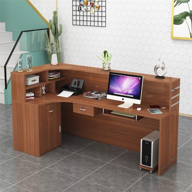 Hl-036A 2021 Top Quality Mix Color Salon Reception Table Consult Table for Sale Cashier Desk Check-out Counter Checkstand