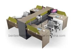 H Shape New Design Modern Modular Open Wooden Office Workstation for 4 Seats (BL-2811)