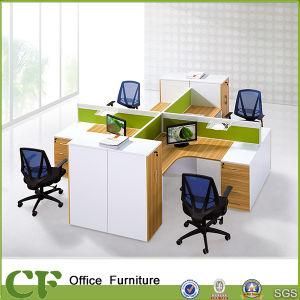 Modular Office Frniture 4 Seater Wood Call Center Workstation