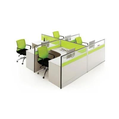 Modern Office Furniture L Shape 4 Person Office Table Office Desk