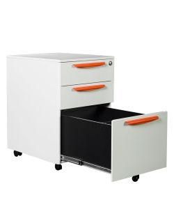 Easy 3 Drawer Mobile Pedestal Steel Pedestal Filing Cabinet for Office Use