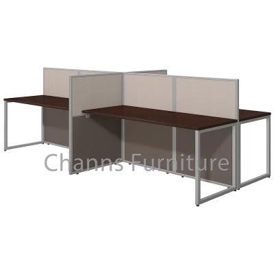 Big Size Four Seats Table Office Cubicles Wood Workstation with Partition (CAS-W603)