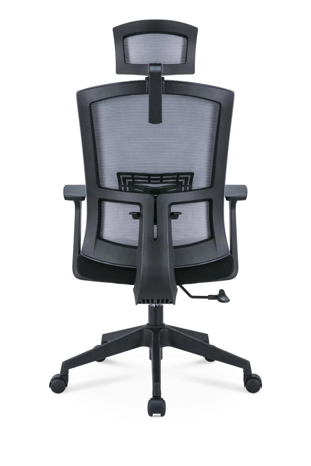 High Back Aluminium Base Swivel Staff Boss Executive Modern Fabric Office Chair