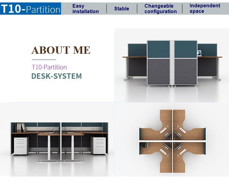 New Model Aluminum Profiles Material Office X-Shape Table Partition
