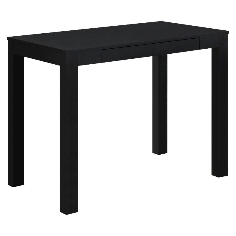 Black Stable Wood Computer Desk, Standing Height Computer Table