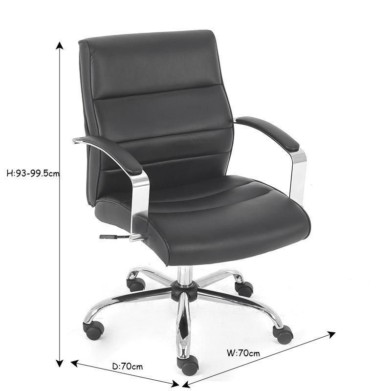 Factory Wholesale Middle Back PU Leather Office Executive Chair