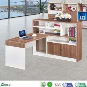 Modern Comtemporary Office Partition Table Workstation with Bookshelf