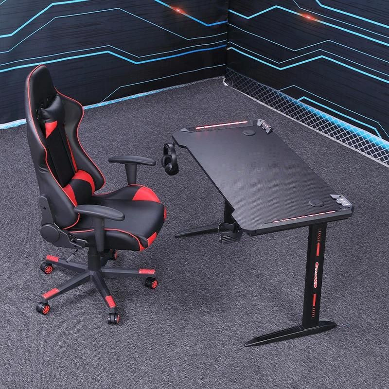 Customizes Furniture Bedroom RGB LED Light Laptop Dormitory Student Desktop Study Computer Table Gamer Competitive Chair Gaming Desk for Home Office
