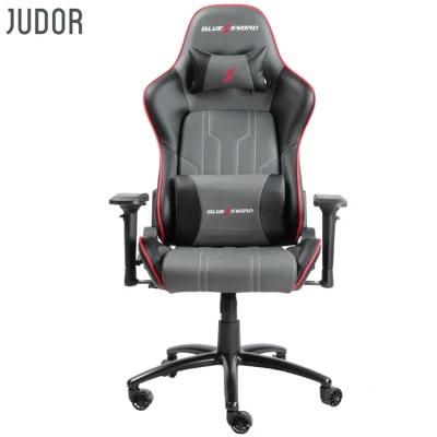 Judor Hot Wholesales Grey PU Leather Gaming Chair Swivel Racing Chair Reclining Office Gaming Chair