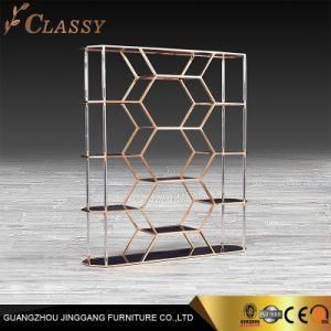 Quality Modern Stainless Steel Metal Bookcase for Living Room