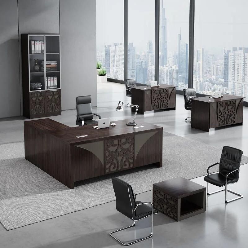 Middle East Style MDF Carving Luxury Turkish Manager Office Executive Table