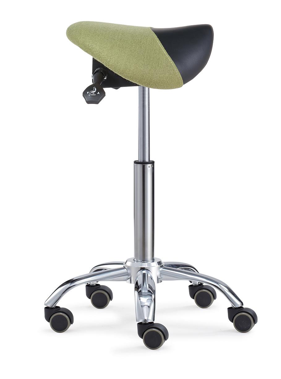 Salon Dental Hygienist Rolling Dentist Clinical Stool Adjustable Saddle Stool Tilt Backless Chair with Wheels