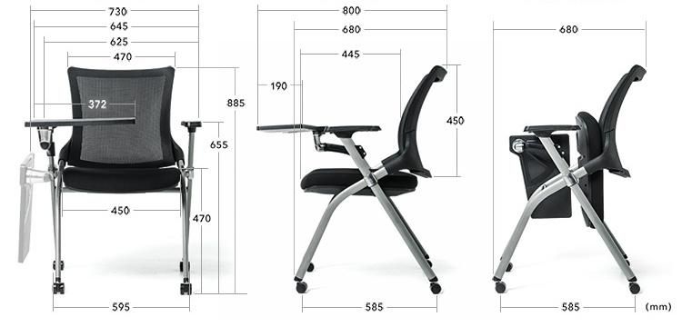 Office Staff Meeting Stackable Training Waiting Chairs for Conference Room