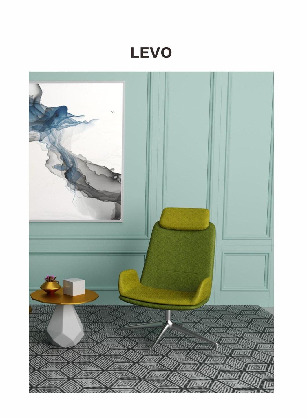 Fashion High End Luxurious Cashmere Wool Classic Leisure Lounge Seating Ergonomic Aluminum Home Office Chair