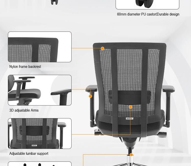 Height Adjustable Comfortable Work Home Manager Chair Furniture Mesh Office Chairs