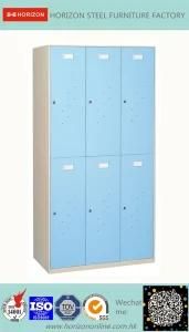 Six Swinging Doors Steel Locker Wardrobe with Index Holder and Slim /Storage Cabinet