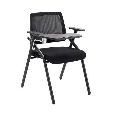 New Design Black Boardroom Office Mesh Chair with Writing Pad