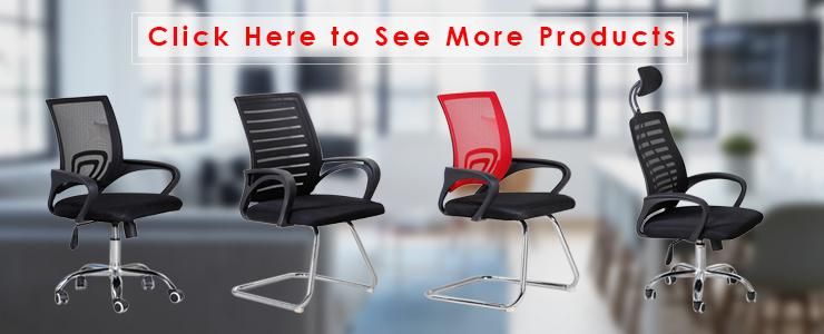 Height Adjustable Rotating Visitor Swivel Ergonimic Stainless Steel Leather Executive Mesh Office Chair with Armrests for Conference Meeting Training Event