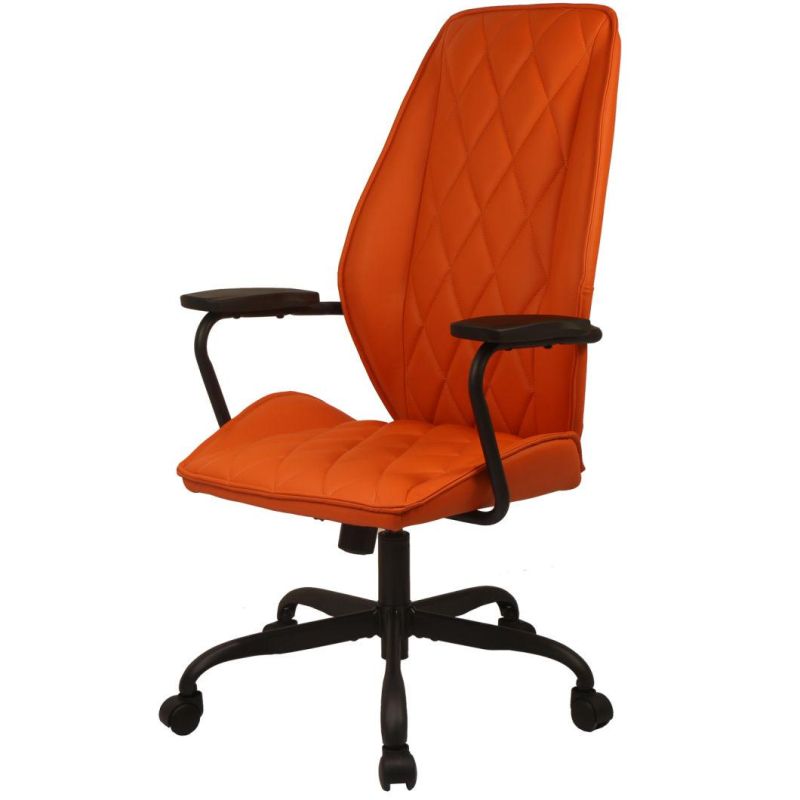 Wholesales Factory Home Orange PU Leather PC Computer Office Chair