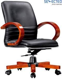 Swivel Executive Middle Back Wooden Office Chair