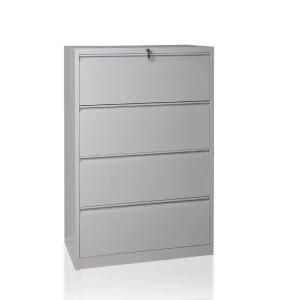 4 Drawer Lateral Steel Filing Cabinet for Office Employee Staff