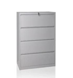 4 Drawer Lateral Steel Filing Cabinet for Office Employee Staff