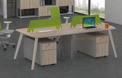 Office Modern Leisure Melamine 4 Seats Staff Partition PC Desks Workstation