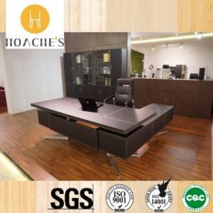 Contemporary Wood L-Shape Corner Boss Table for Workstation (YA02)
