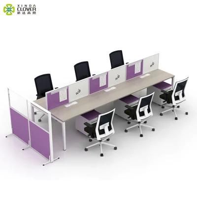 Office Furniture Working Desk Workstation Table Modern Modular White 2/4/6 Person Seater Work Station for Staff
