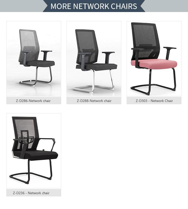 Custom Commerce Plastic Reception Meeting Room Mesh Fabric up-Down Folding Armrest Office Staff Chairs