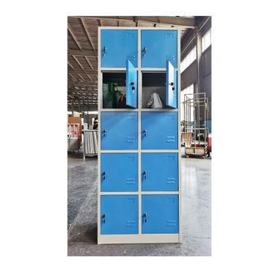 Fas-154 Steel Furniture 10 Door Locker Metal Locker Storage Flat Gym Staff Lockers