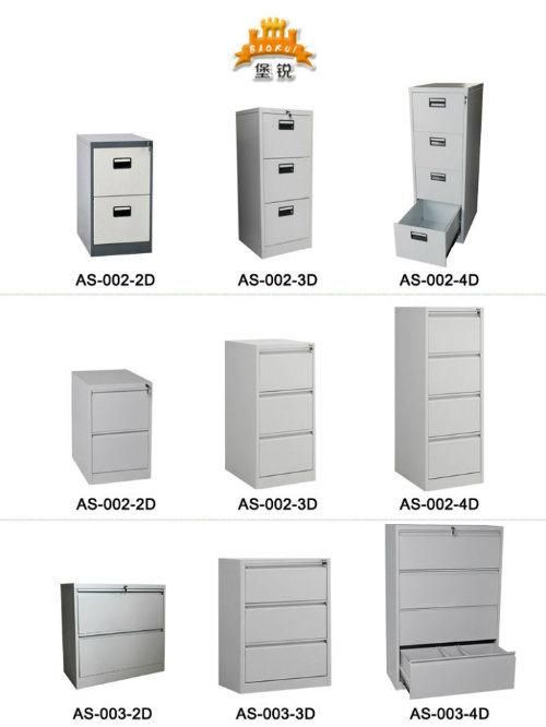 Metal Filing Storage Cabinet Steel Vertical Office File Folder Double Safe Iron Cabinet with Locking Bar