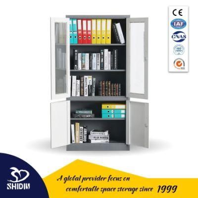 Commercial Office File Storage Cabinet Glass Door Metal Filing Cabinet