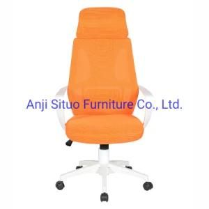 Orange White Frame Cheap Executive Ergonomic Home Office Desk Tasking Swivel Mesh with Wheels Chair