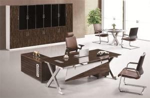 X Shape Wooden Furniture Metal Legs Melamine Office Senior Manager Executive Table