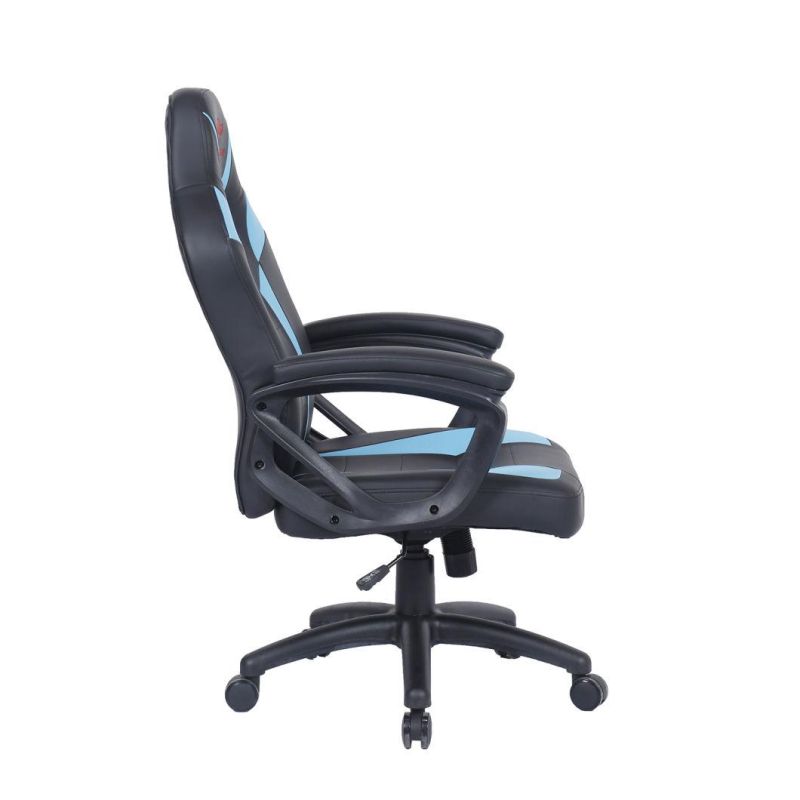 Luxury PU Leather Ergonomic Armrest Colorful Blue Computer Gaming Chair
