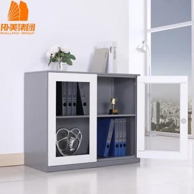 Useful Glass and Steel Double Door Metal Cabinet Metal Cupboard