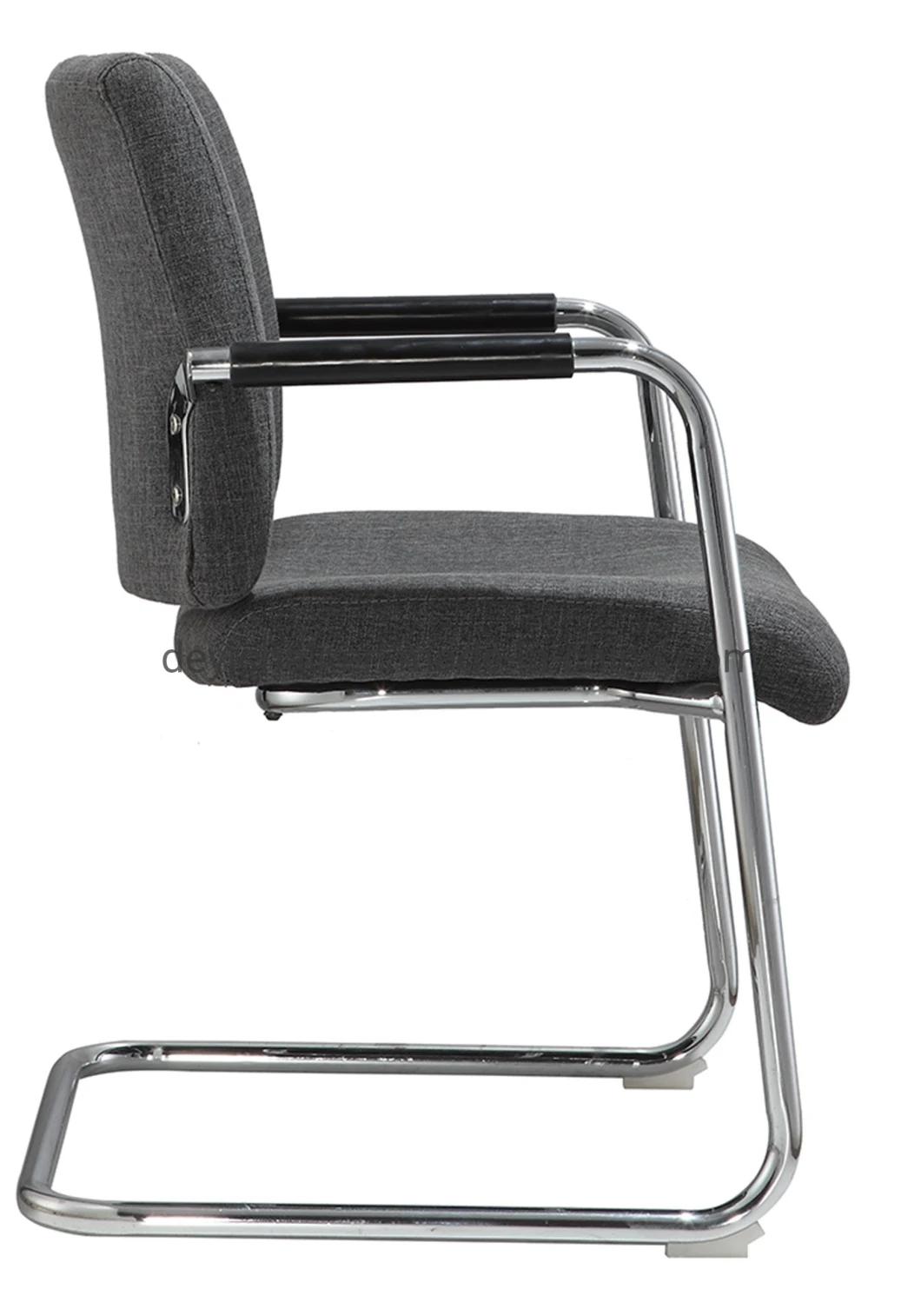 25 Tube 2.0mm Thickness Bow Frame with Armrest Medium Fabric Back and Seat Conference Chair