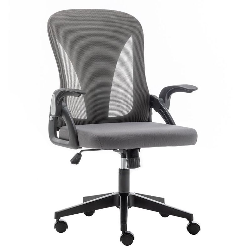 Factory Price Foldable Executive Desk Chair with Flip up Armrest Folding Office Chair