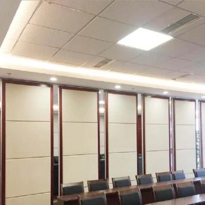 Luxury Commercial Wooden Exhibition Sliding Noise Protection Movable Partition Wall