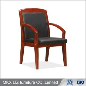 Hot Sale Leather Classic Meeting Wooden Visitor Chair (D316)