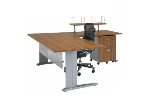 Cheap Price Popular Steel Leg Office Table with File Rack Office Furniture (SZ-OD138)