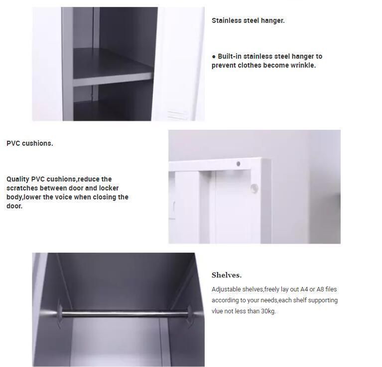 School Student Gym Changing Room Metal 6 Doors Clothes Storage Cabinet Steel Locker