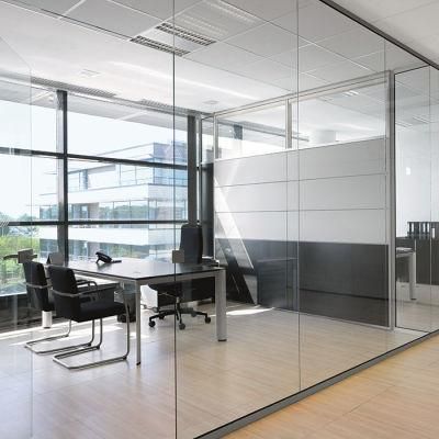 Single Glaze Aluminum Wall Partition with Toughened Glass for Office