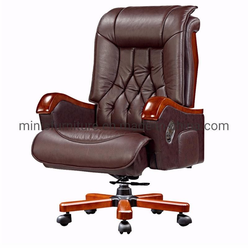 (M-OC269) China Executive Boss Furniture Comfortable High Back Swivel Recliner Brown Office Chair